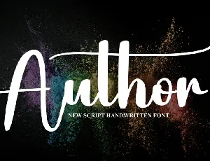 Author Script font