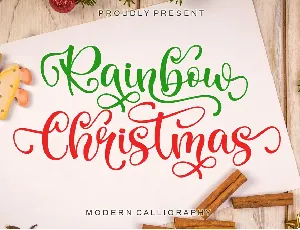 Rainbow Christmas - Personal Us font