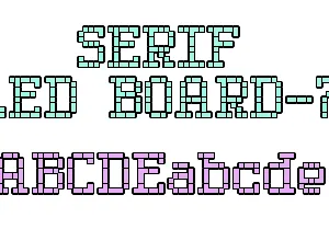 Serif LED Board-7 font