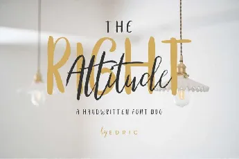 The Right Attitude Script Duo font