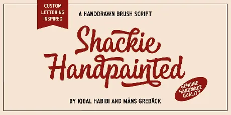 Shackie Handpainted font