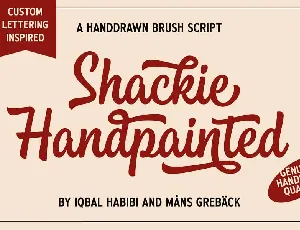 Shackie Handpainted font