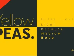 Yellow Peas font