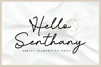 Hello Senthany font