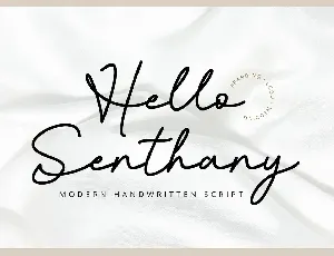 Hello Senthany font