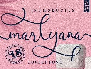 Marlyana Calligraphy font