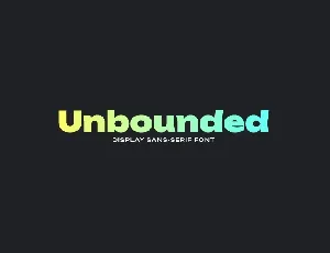 Unbounded font