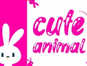 Cute Animal Display font