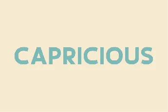 Capricious font