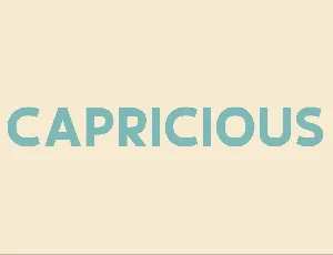 Capricious font