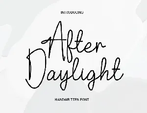 After Daylight font