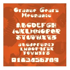 Orange Gears Mechanica font