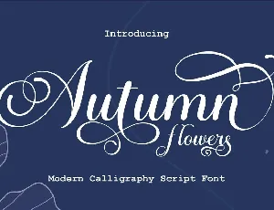 Autumn Flowers font