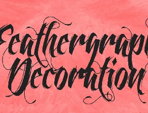 Feathergraphy Decoration font