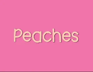 Peaches font