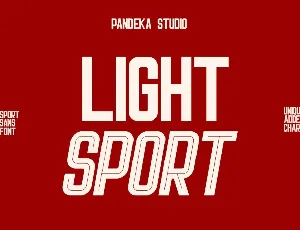 Light Sport DEMO font