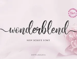 Wonderblend Calligraphy font