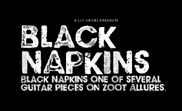 BLACK NAPKINS font