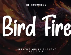 Bird Fire Display font