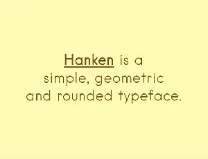 Hanken Free font