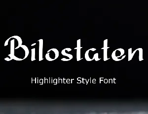 Bilostaten font