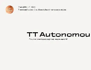 TT Autonomous Family font