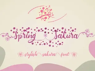 Spring Sakura Calligraphy font