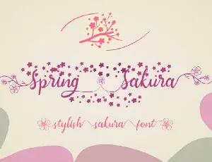 Spring Sakura Calligraphy font