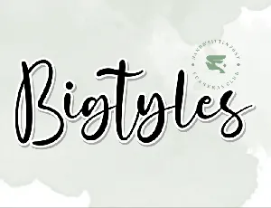 Bigtyles font