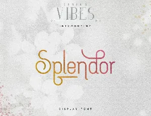 Splendor font