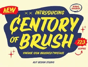 Centory of Brush font