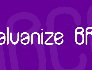 Galvanize BRK font