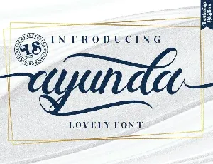 Ayunda Calligraphy font