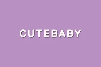 Cutebaby font