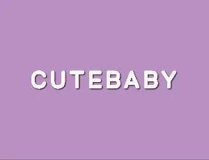 Cutebaby font