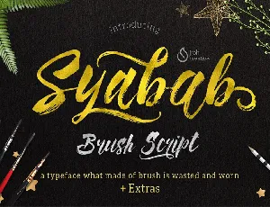 Syabab Brush Script font