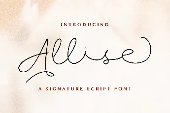 Allise font