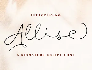 Allise font