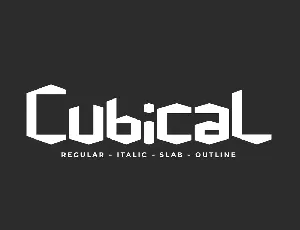 Cubical Demo font