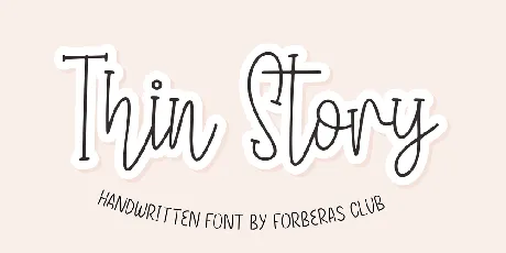 Thin Story Demo font