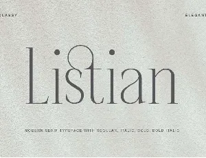 Listian font