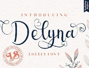 Delyna Calligraphy font