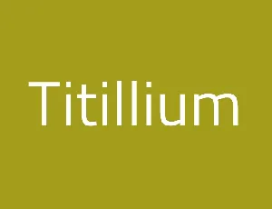 Titillium font