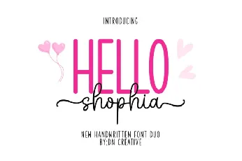 Hello Shophia Duo font