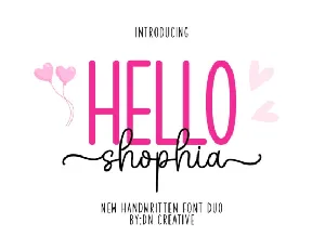 Hello Shophia Duo font