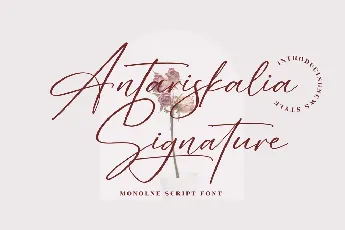 Antariskalia Signature font