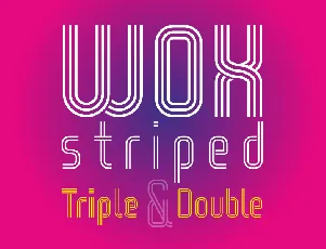 WOX-Striped Triple Demo font