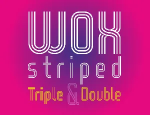 WOX-Striped Triple Demo font