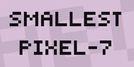 Smallest Pixel-7 font