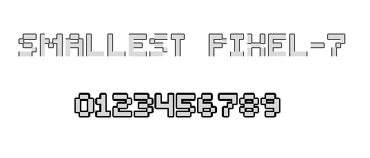 Smallest Pixel-7 font